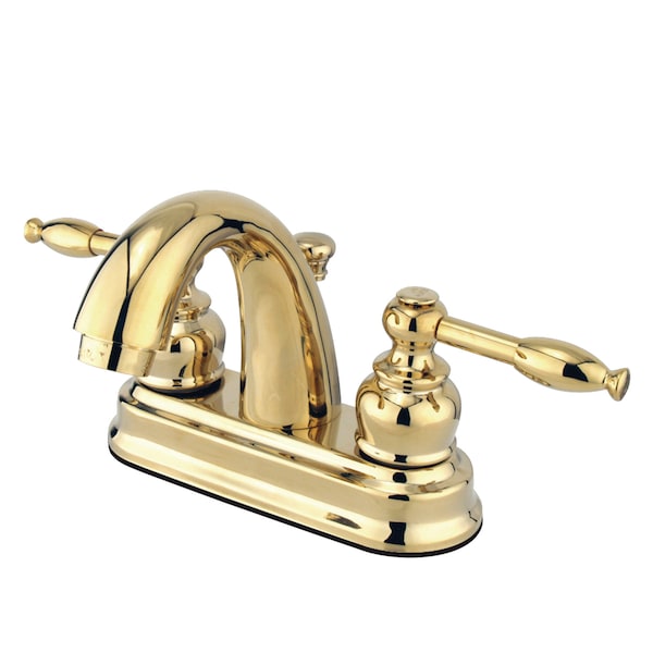 4" Centerset Bathroom Faucet, Polished Brass